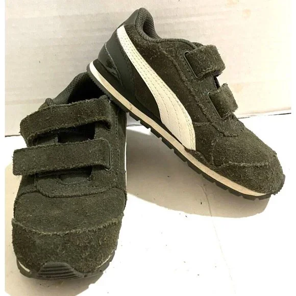 Puma ST Runner V2 toddler Boys Size 9 C Olive Green Casual Sneaker shoe